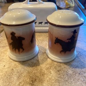 Western salt and pepper shakers